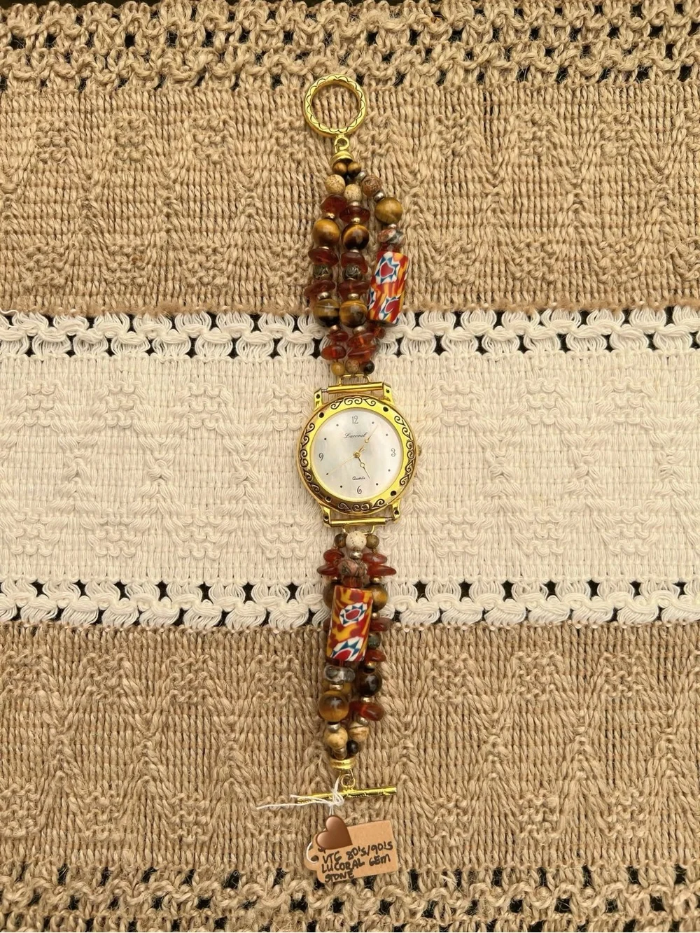 Vintage 80’s/90’s Lucoral Gemstone Watch